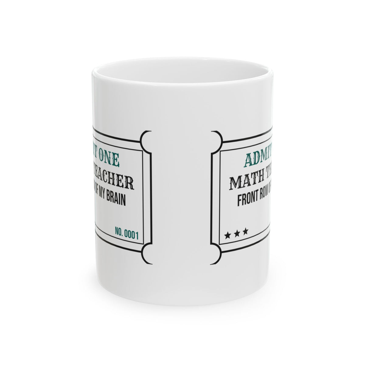 Math Lover Coffee Mug Front Row Of My Brain