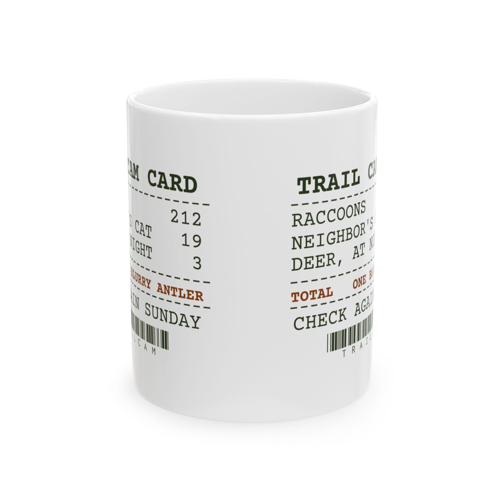 Funny Hunting Coffee Mug Trail Cam 212 Raccoons One Blurry Antler