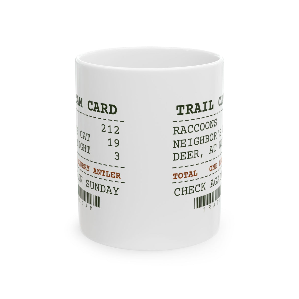 Funny Hunting Coffee Mug Trail Cam 212 Raccoons One Blurry Antler