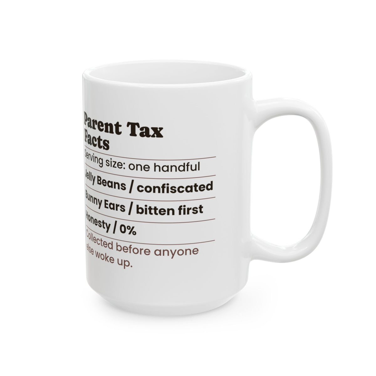 Funny Easter Parent Tax Facts Coffee Mug For Moms And Dads