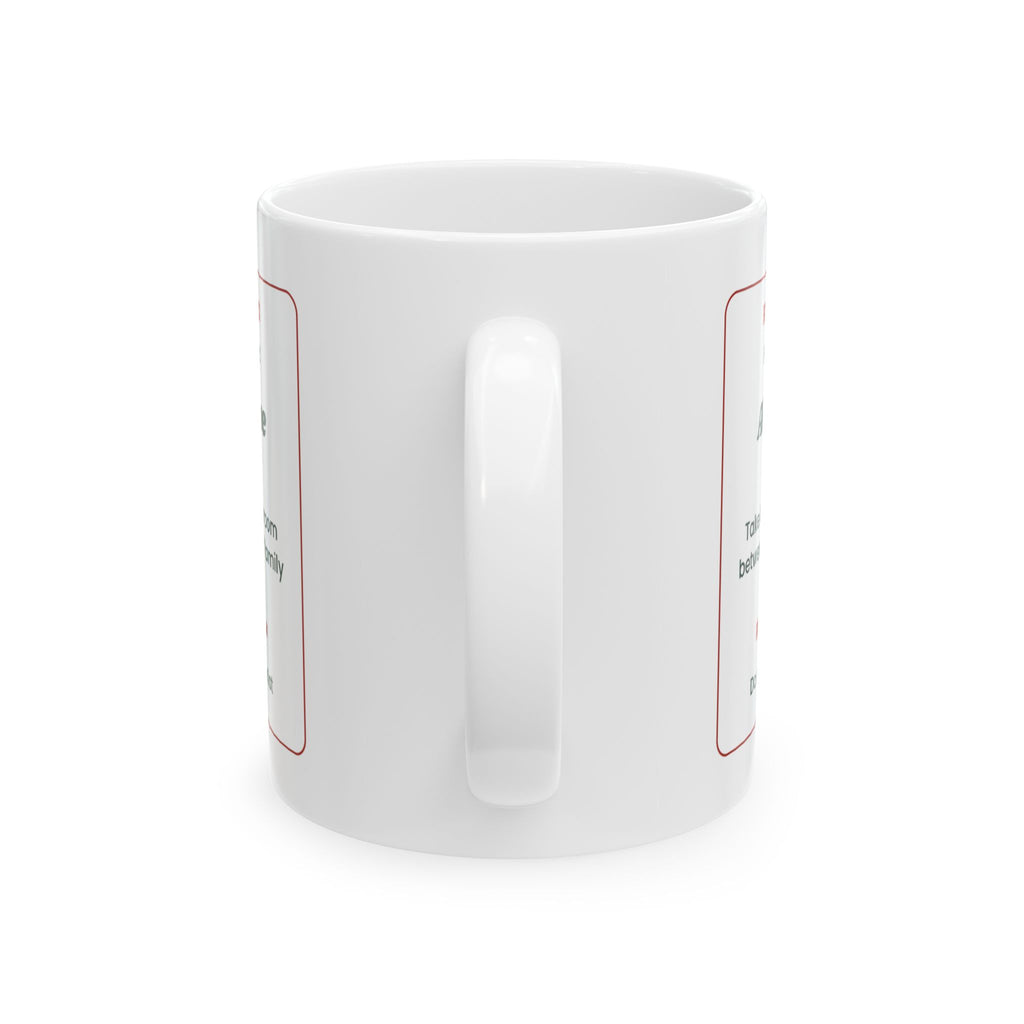 Funny Introvert Christmas Coffee Mug Alone Time Prescription Label