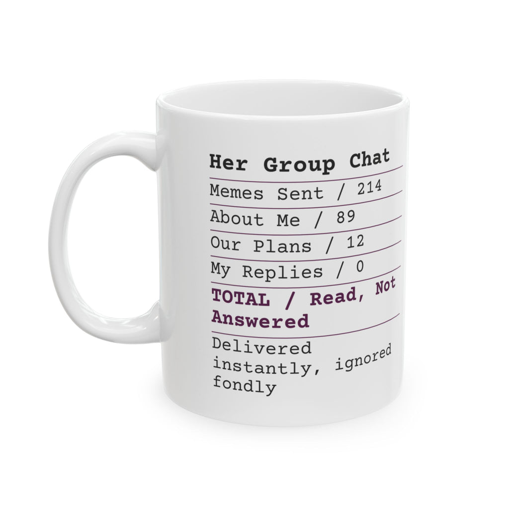 Funny Wife Coffee Mug Group Chat Receipt For Wife