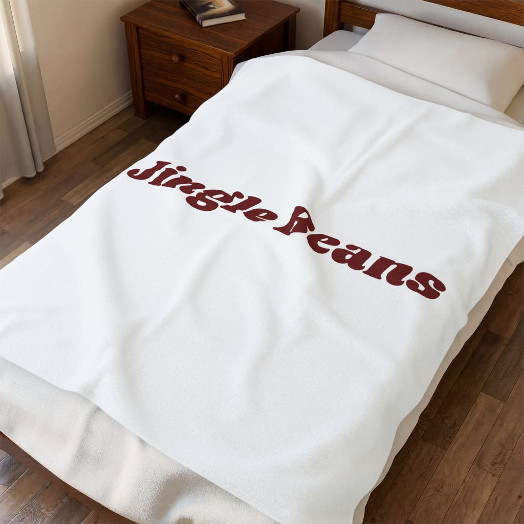 Funny Christmas Throw Blanket Jingle Beans For Coffee Lovers