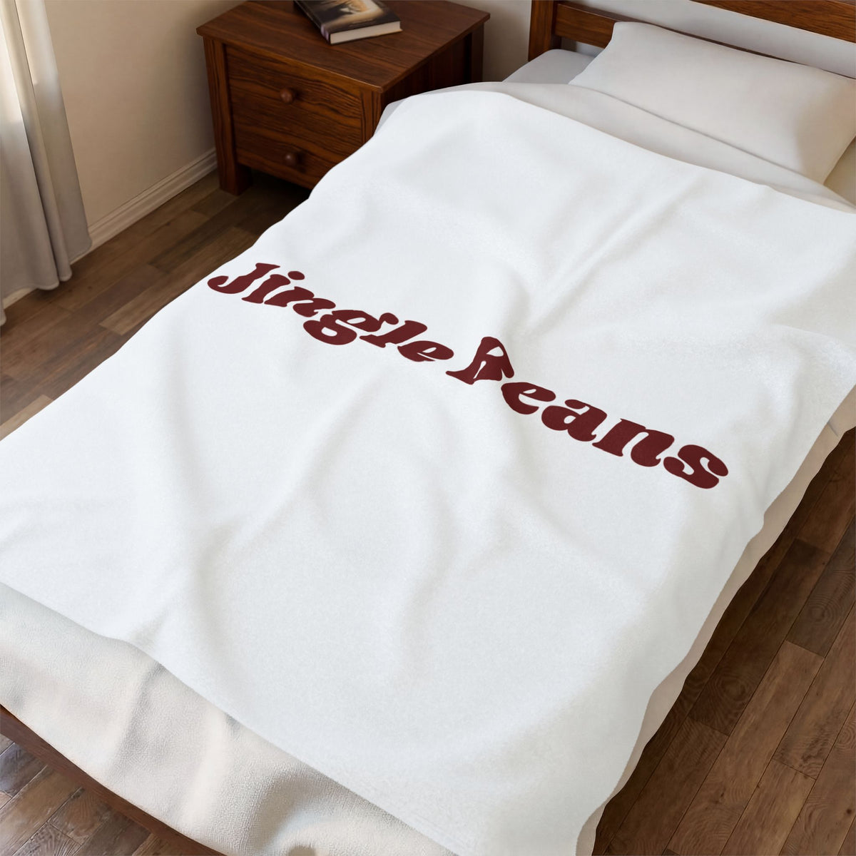 Funny Christmas Throw Blanket Jingle Beans For Coffee Lovers