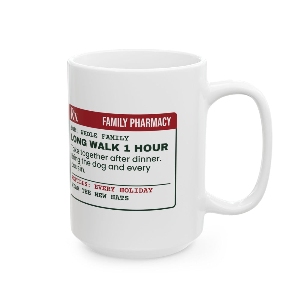 Funny Family Christmas Coffee Mug After-Dinner Walk Prescription