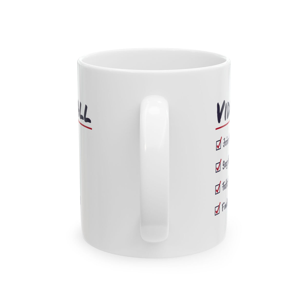 Funny Office Coffee Mug Video Call Checklist Talked On Mute