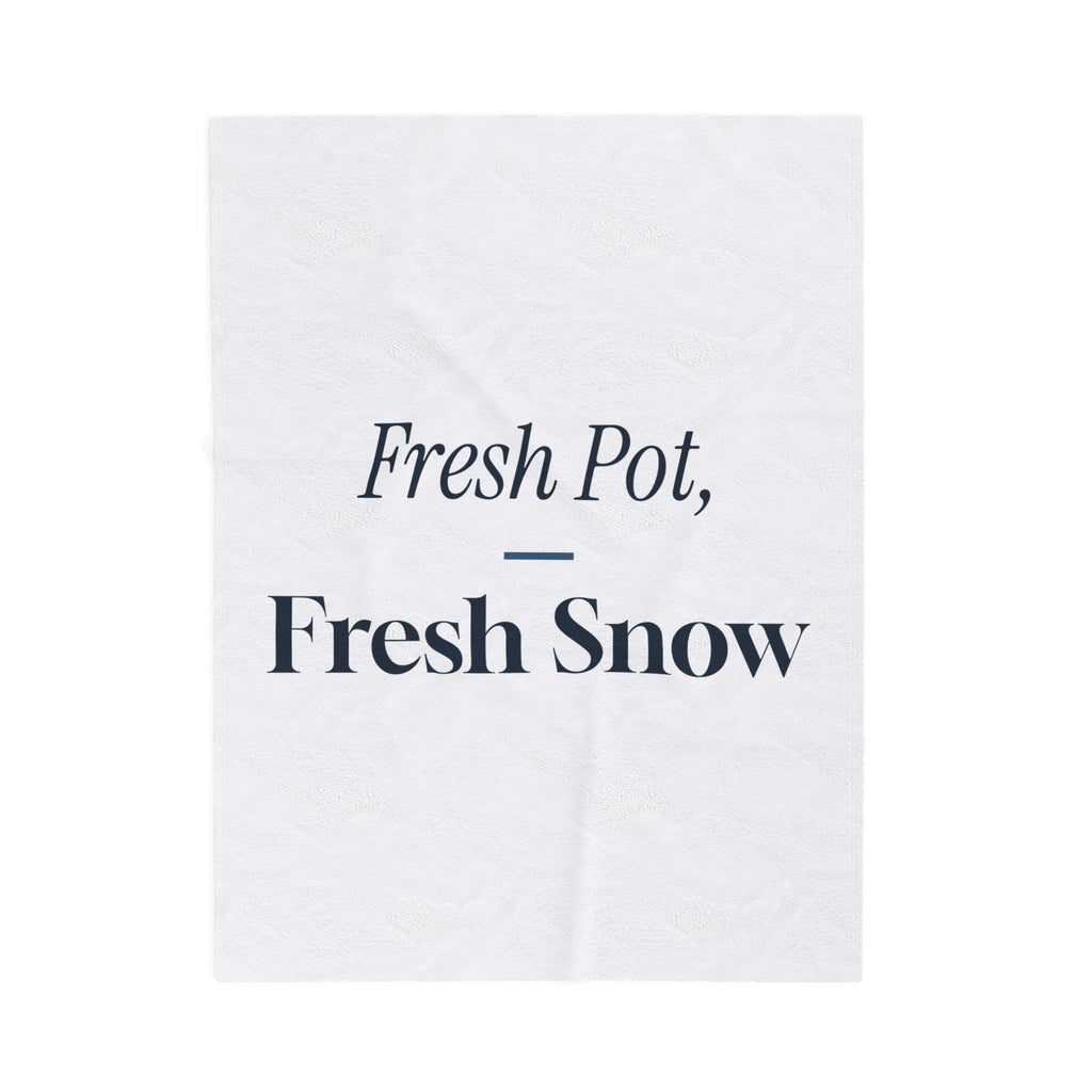 Christmas Throw Blanket Fresh Pot Fresh Snow Winter Morning
