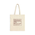 Funny Christmas In-Laws Tote Bag Holiday Visit Facts Label