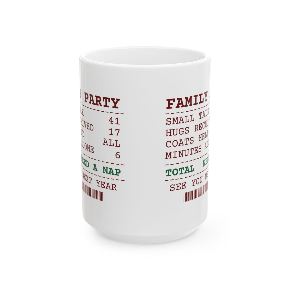 Funny Christmas Introvert Coffee Mug Small Talk 41 Party Receipt