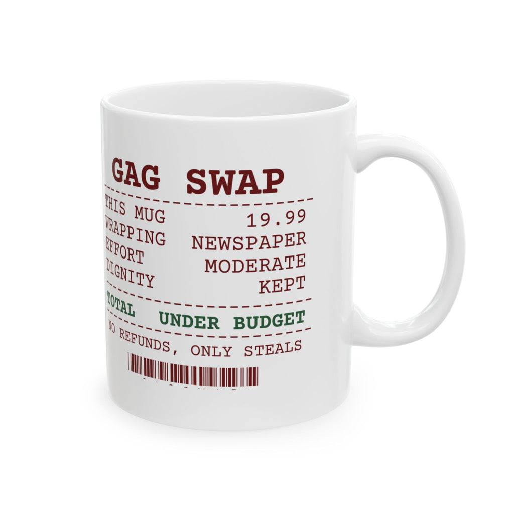 Funny White Elephant Coffee Mug Gag Swap Receipt For Office Exchange