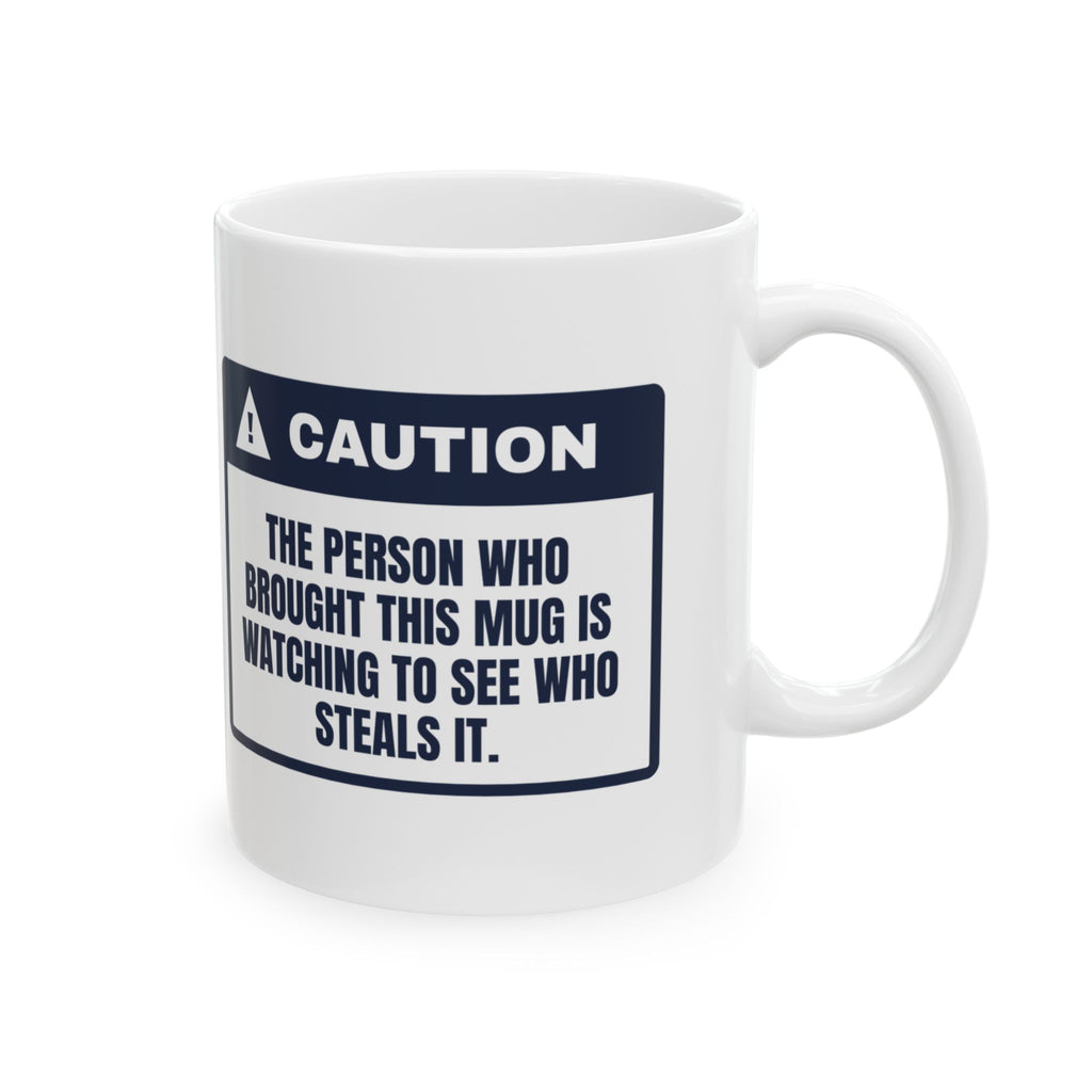 Funny White Elephant Coffee Mug The Person Who Brought This Is Watching