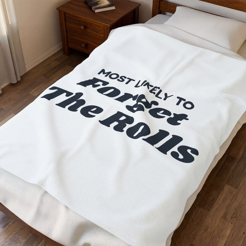 Funny Christmas Family Throw Blanket Most Likely To Forget The Rolls