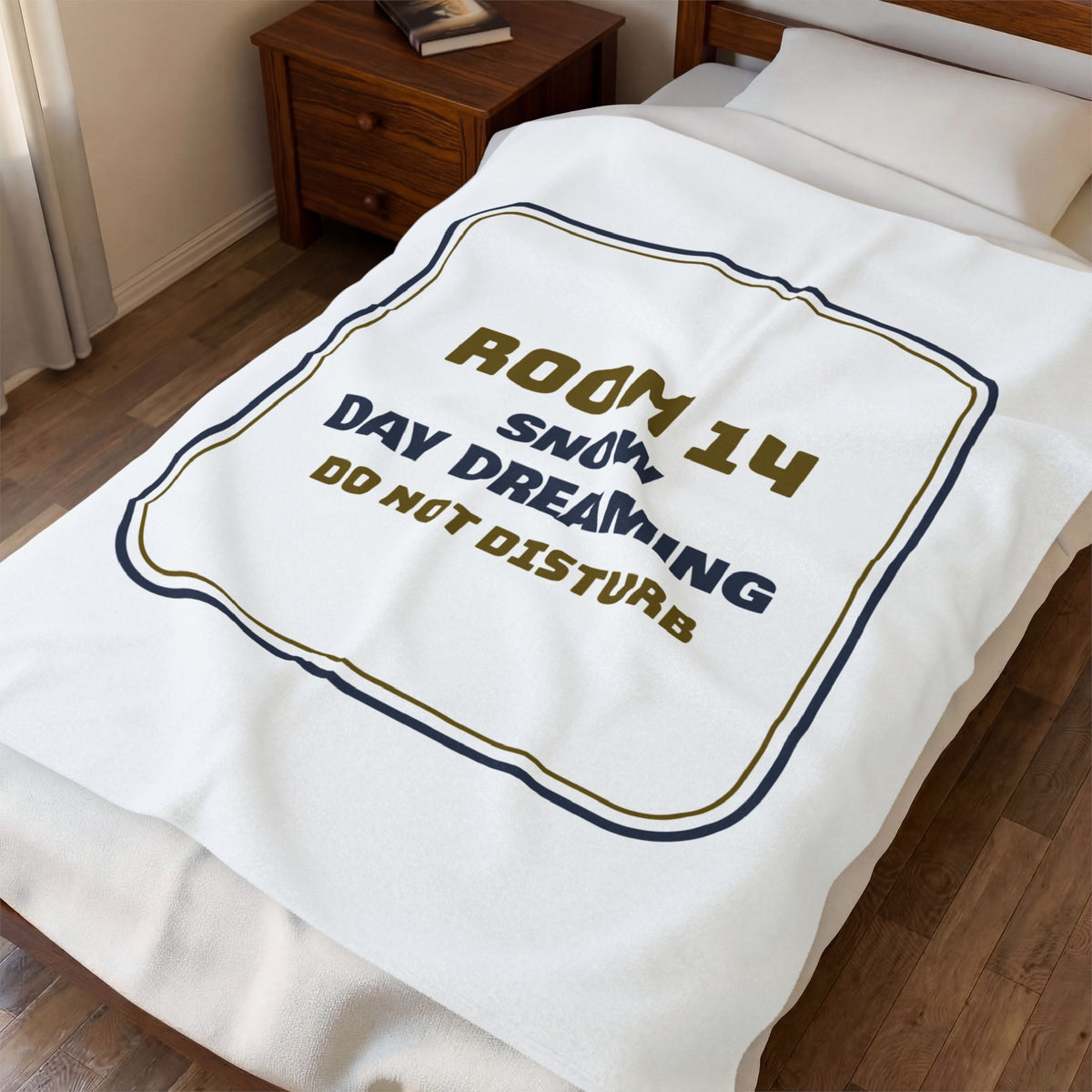 Funny Teacher Christmas Throw Blanket Snow Day Dreaming Sign
