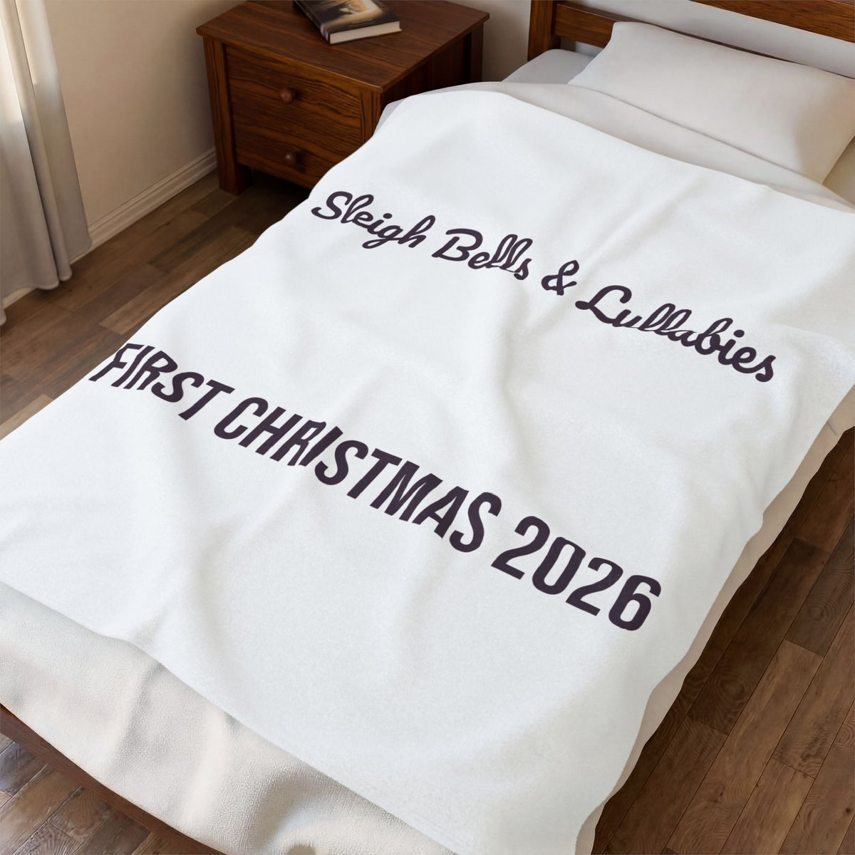 Babys First Christmas 2026 Throw Blanket Sleigh Bells And Lullabies