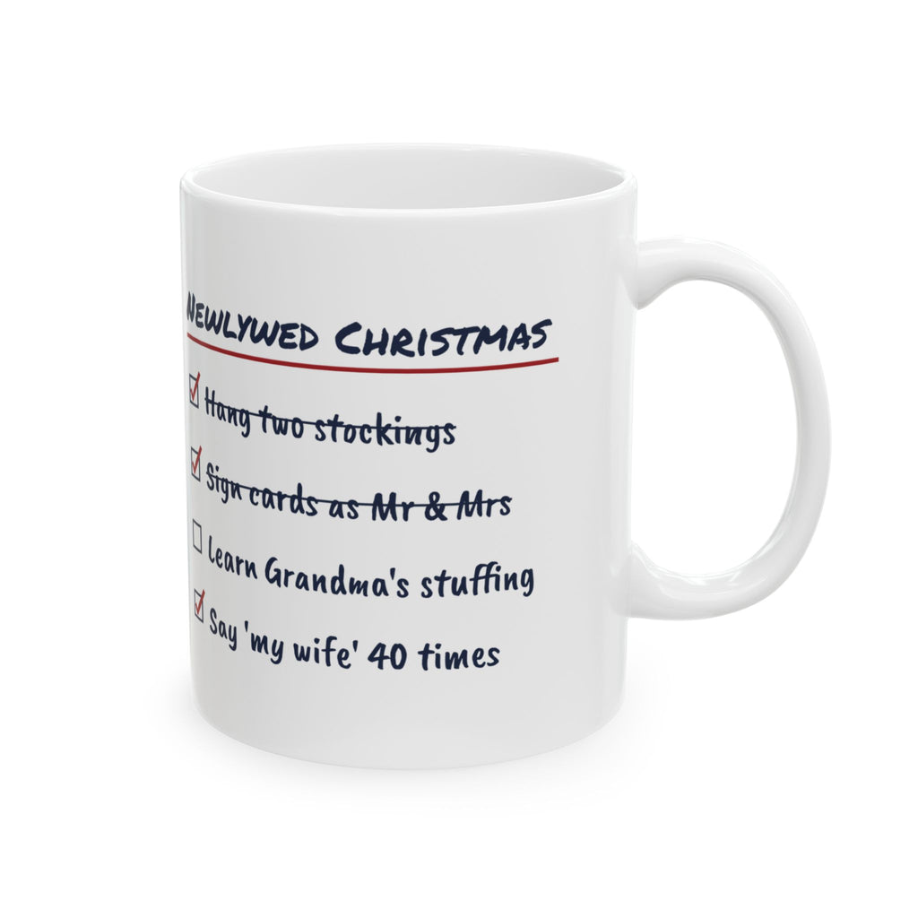 Funny Christmas Coffee Mug Newlywed Christmas Checklist For New Husbands