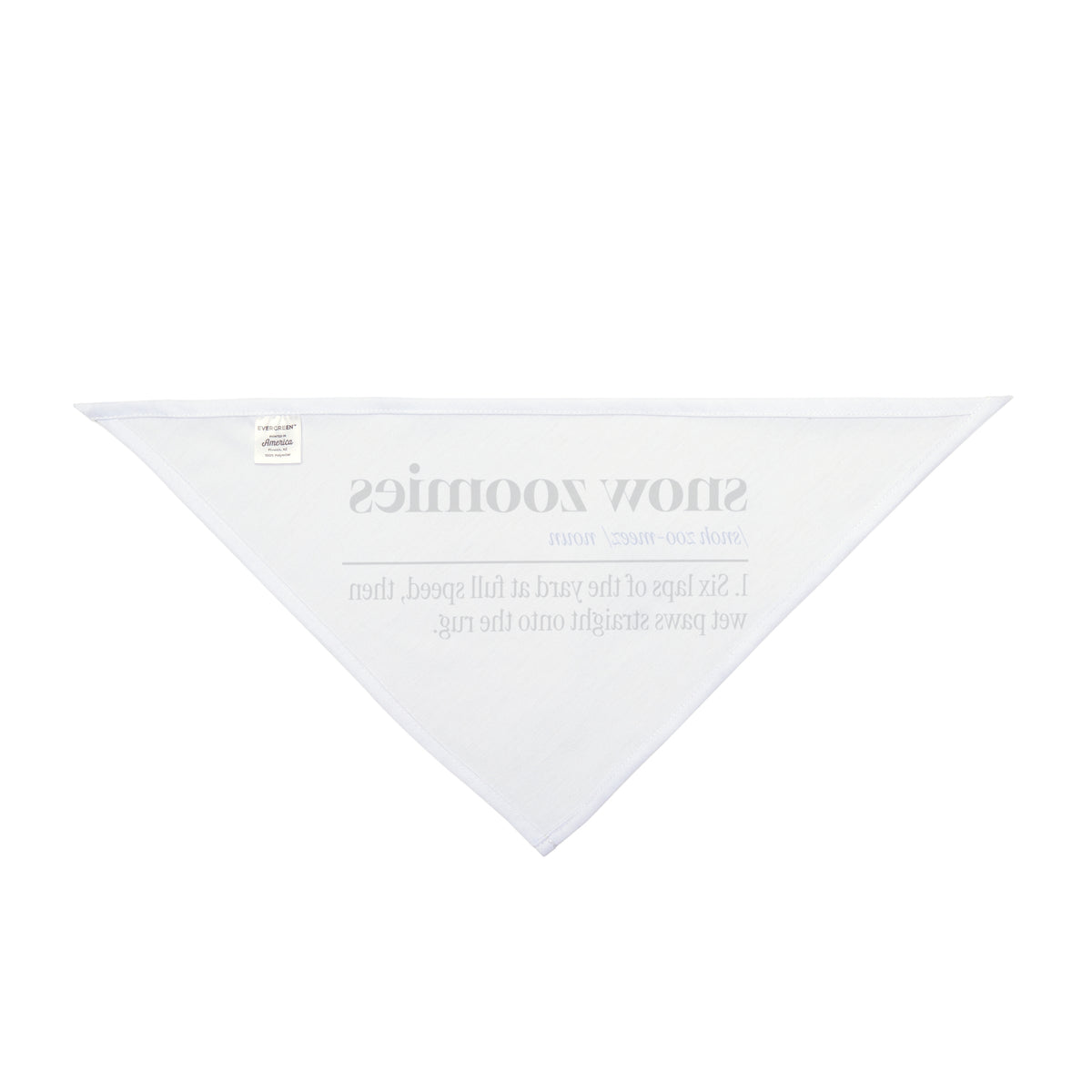 Funny Winter Dog Bandana Snow Zoomies Definition Dog Lover
