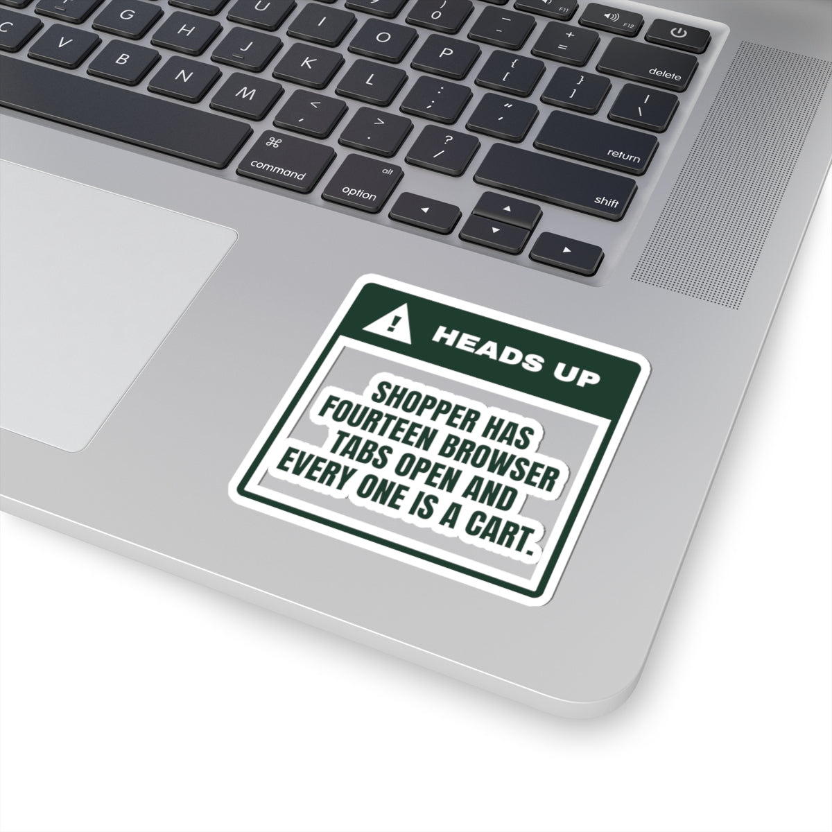 Funny Christmas Shopping Sticker Fourteen Tabs Open All Shopping Carts