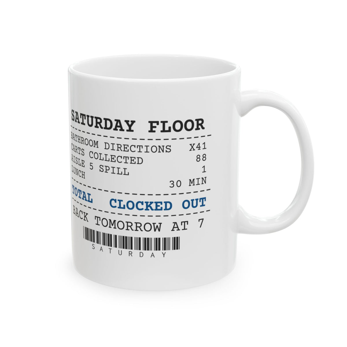 Funny Retail Coffee Mug Bathroom Directions 41 Carts Collected 88
