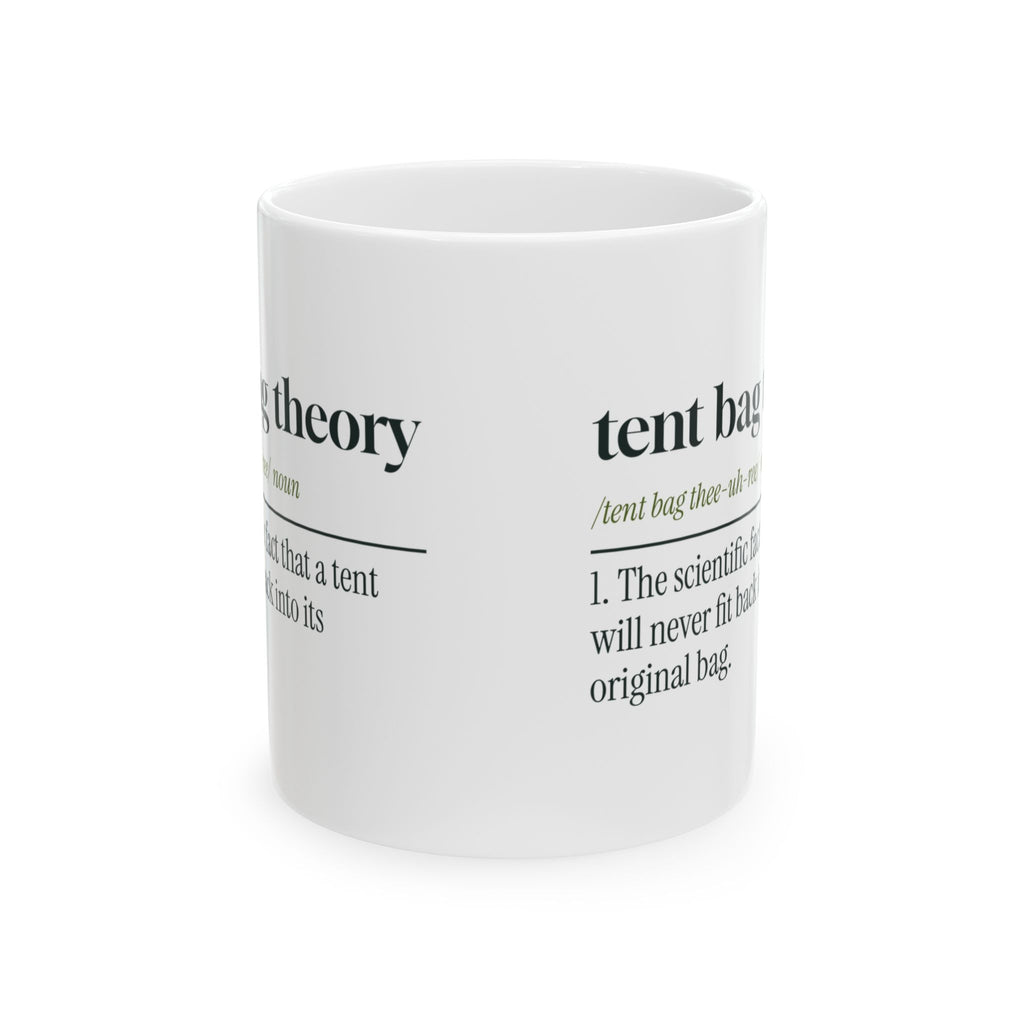 Funny Camping Mug Tent Bag Theory Dictionary Definition For Campers