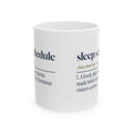 Funny New Parent Christmas Coffee Mug Sleep Schedule Definition