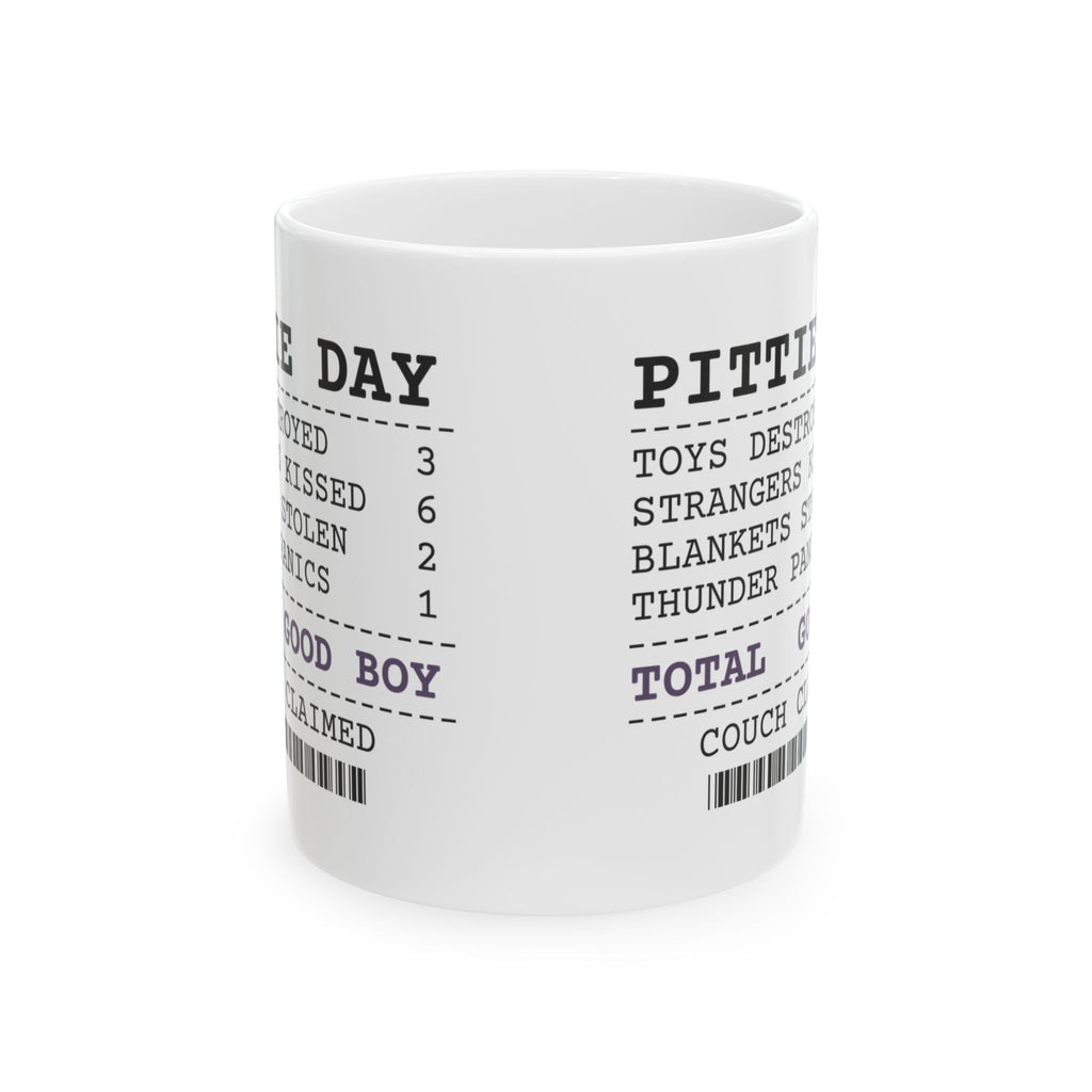 Funny Pit Bull Coffee Mug Toys Destroyed 3 Thunder Panics 1 Receipt
