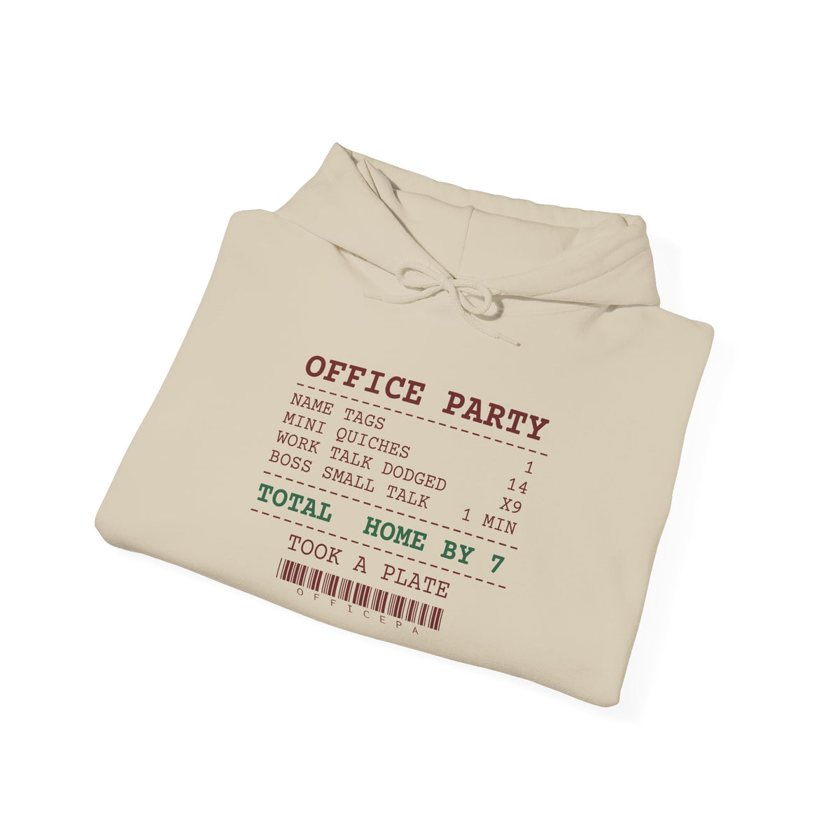Funny Christmas Coworker Hoodie Mini Quiches 14 Office Party Receipt