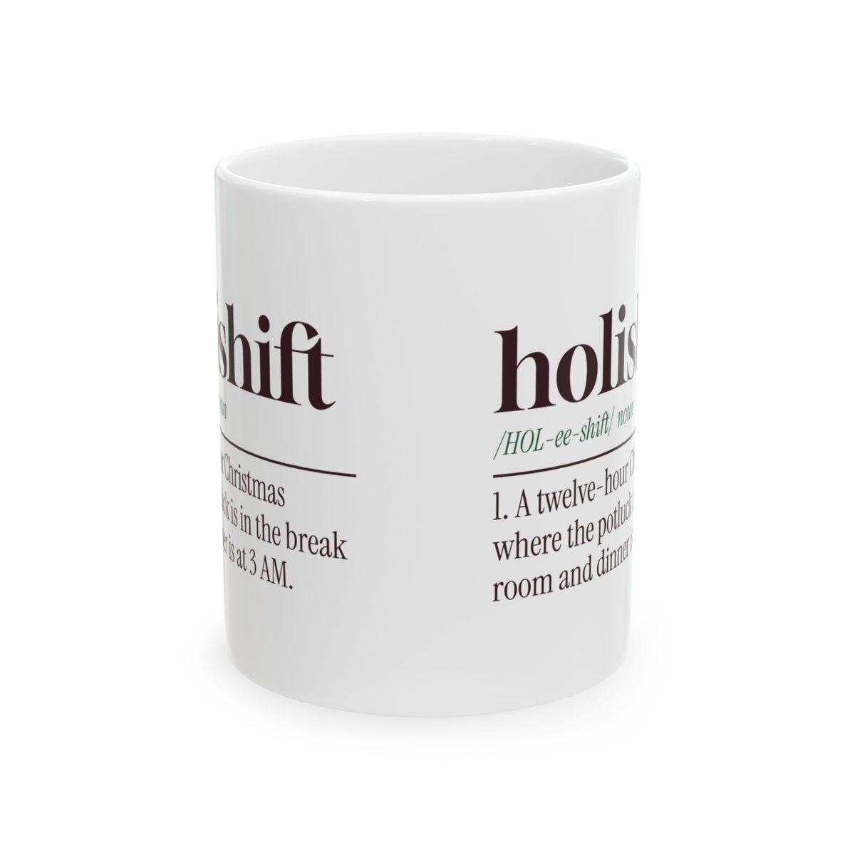 Funny Christmas Nurse Coffee Mug Holishift Definition For Nurses
