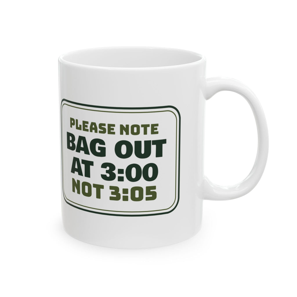 Funny Tea Lover Coffee Mug Bag Out At 3:00 Not 3:05 For Tea Purists