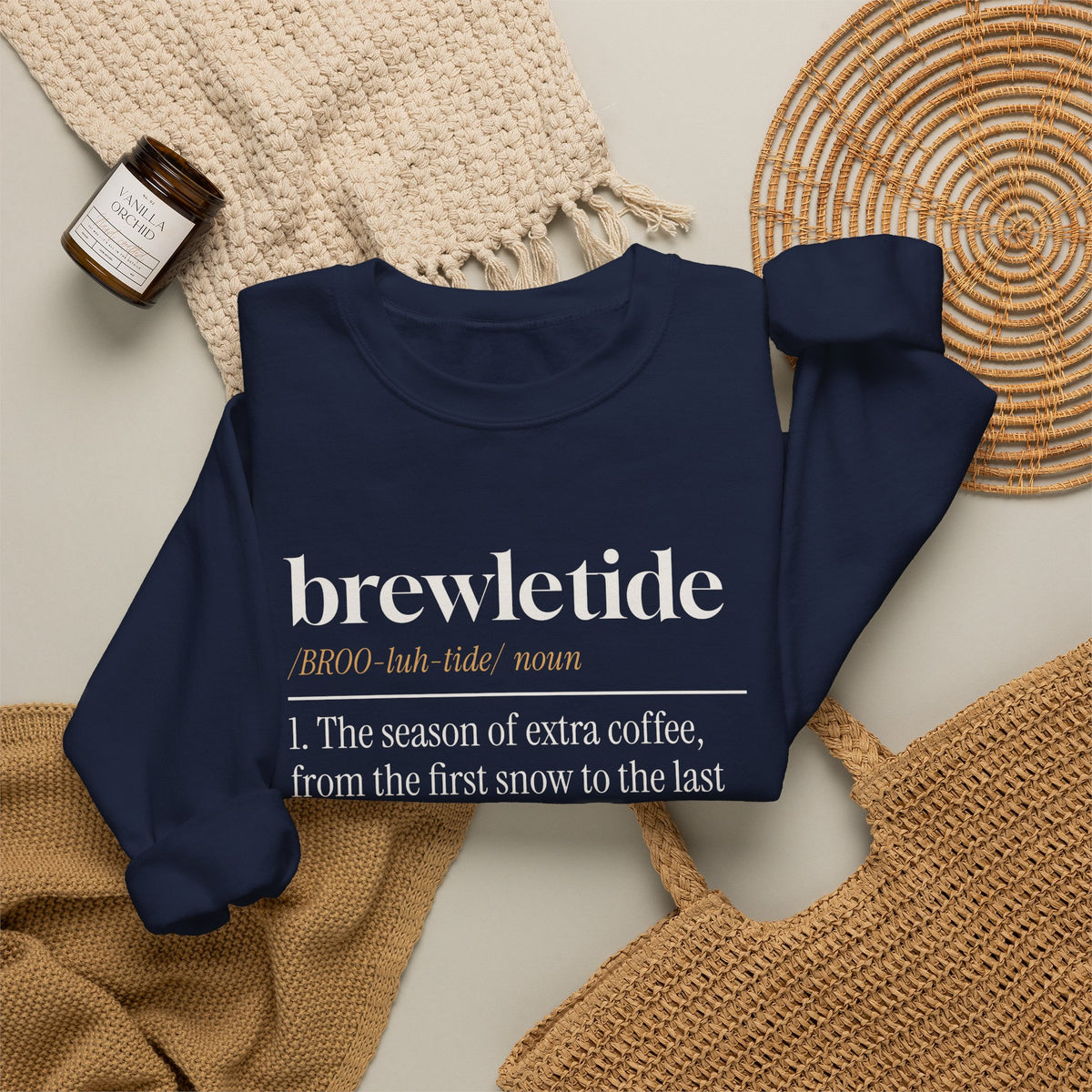 Funny Christmas Sweatshirt Brewletide Dictionary Definition