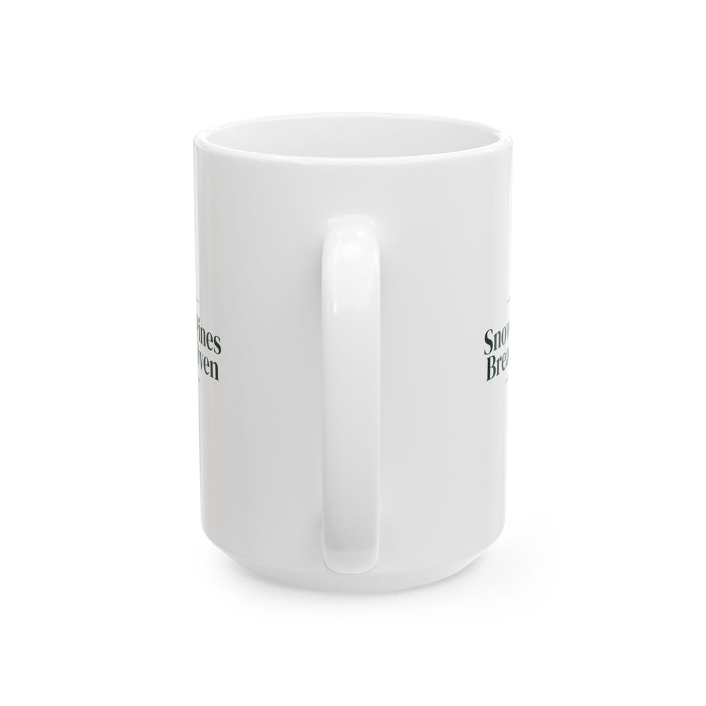 Cozy Christmas Coffee Mug Snow On The Pines Bread In The Oven
