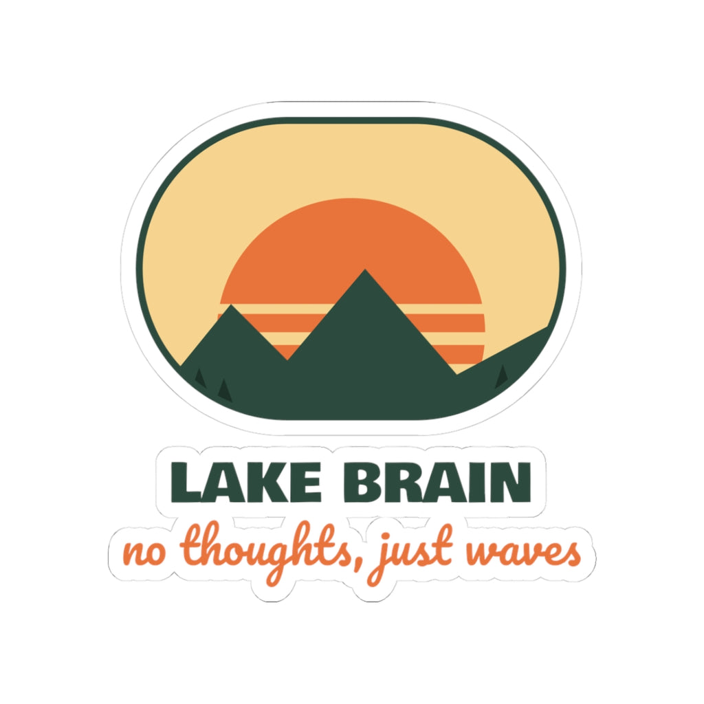 Lake Brain Sticker No Thoughts Just Waves