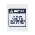 Funny Office Christmas Throw Blanket Office Playlist Eleven Songs Notice