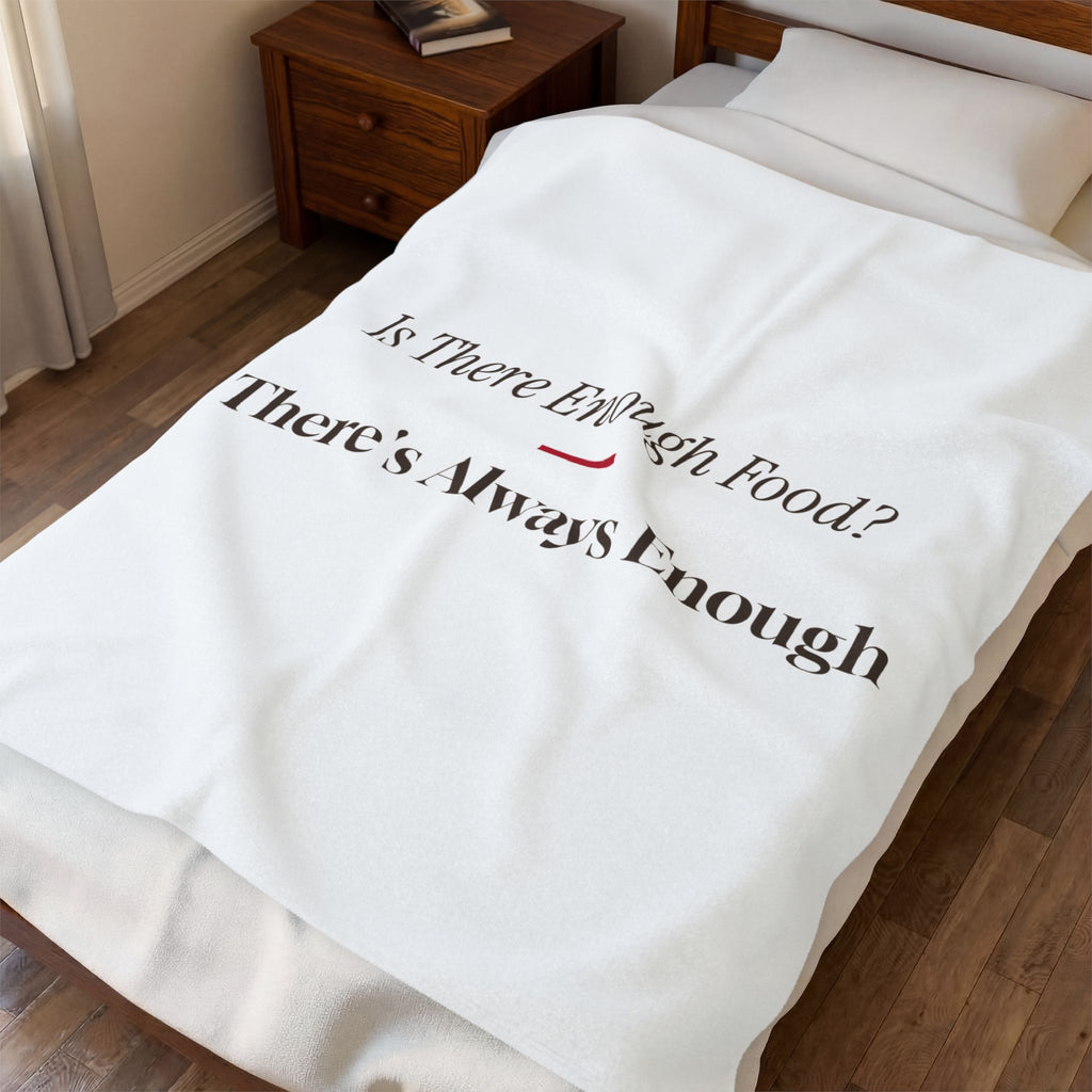 Funny Christmas Host Throw Blanket Is There Enough Food There's Always