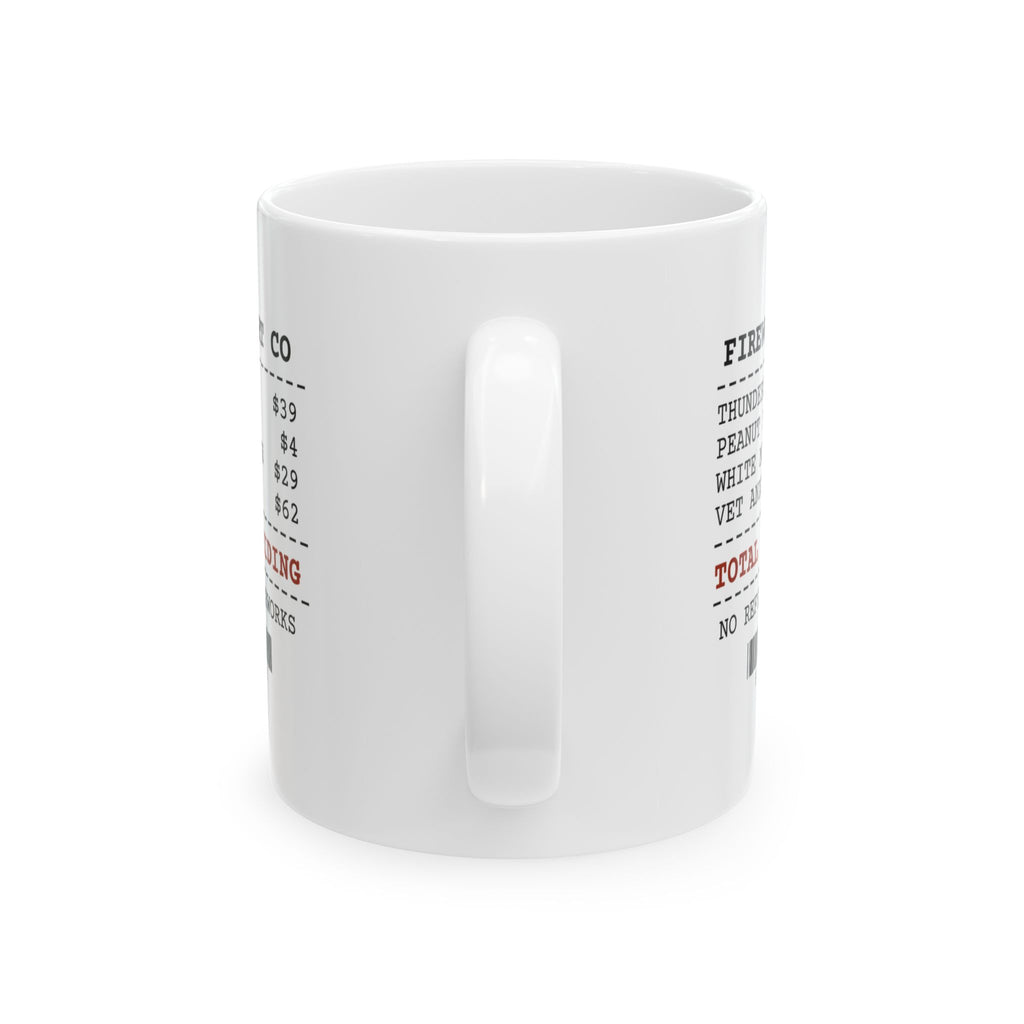 Funny Fireworks Survival Receipt Coffee Mug Thundershirt For Dog Dads
