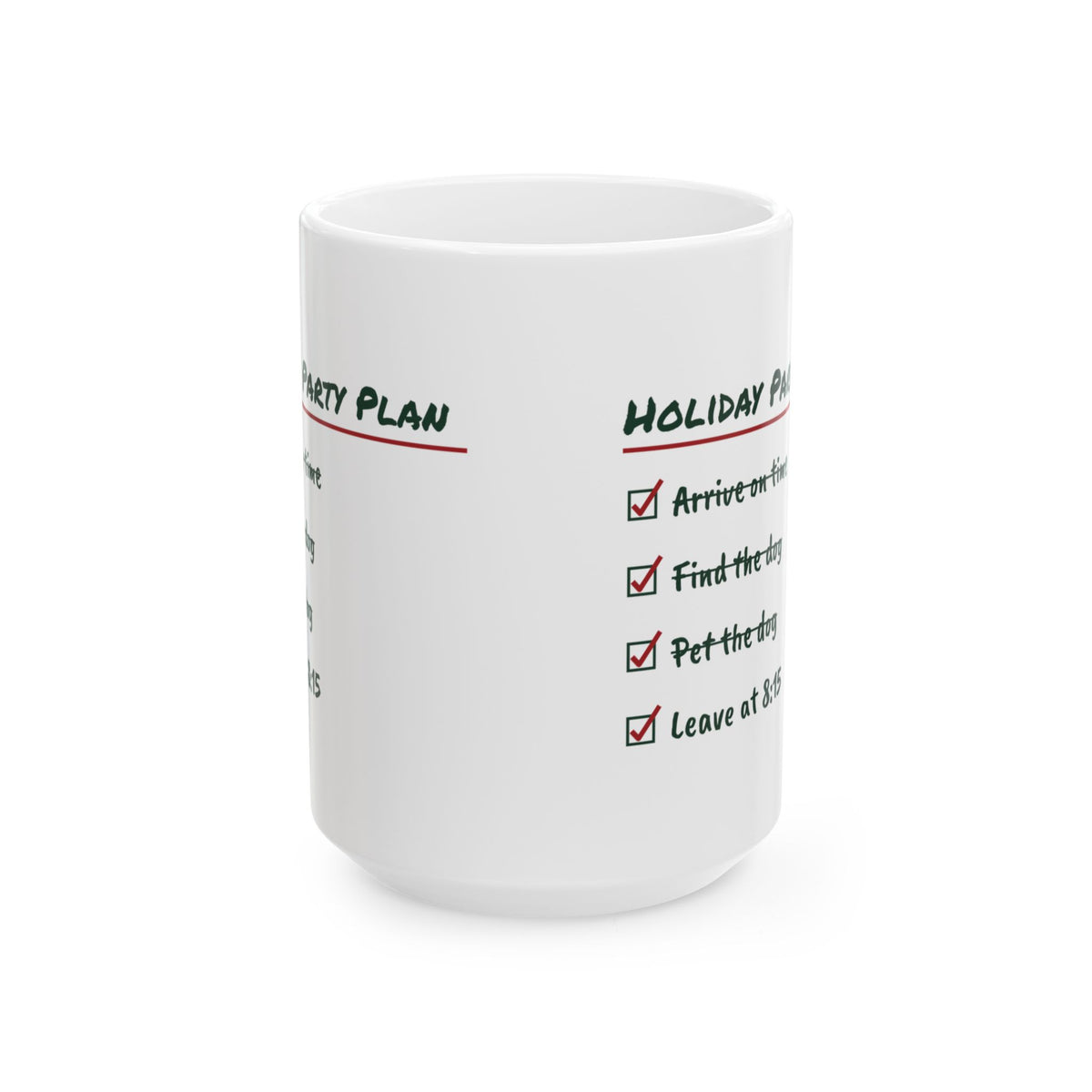 Funny Introvert Christmas Coffee Mug Holiday Party Plan Leave At 8:15