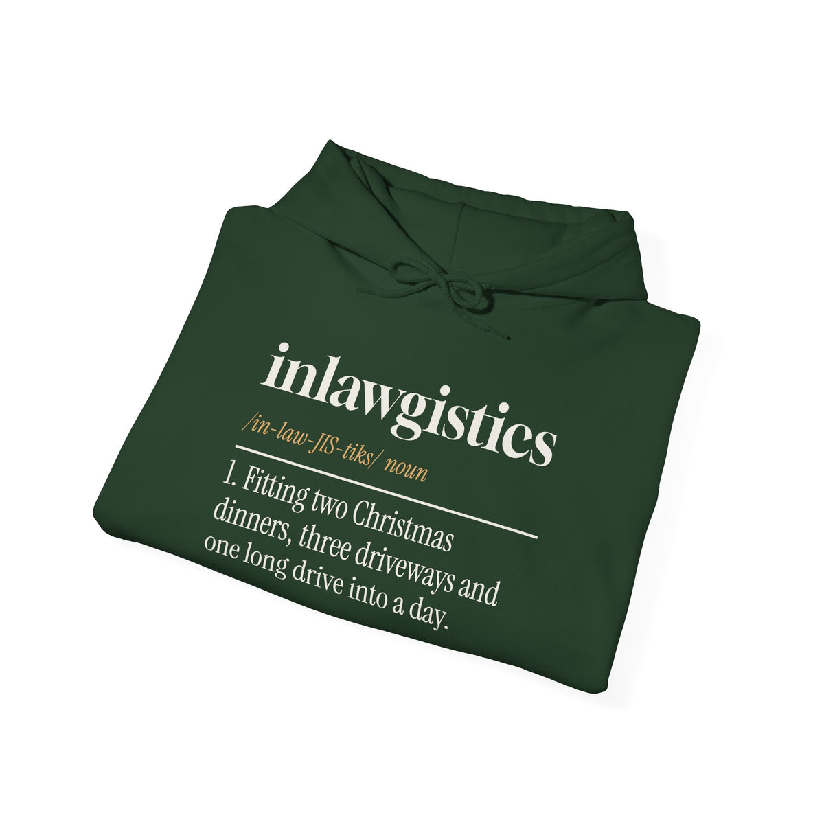 Funny Christmas In-Laws Hoodie Inlawgistics Dictionary Definition