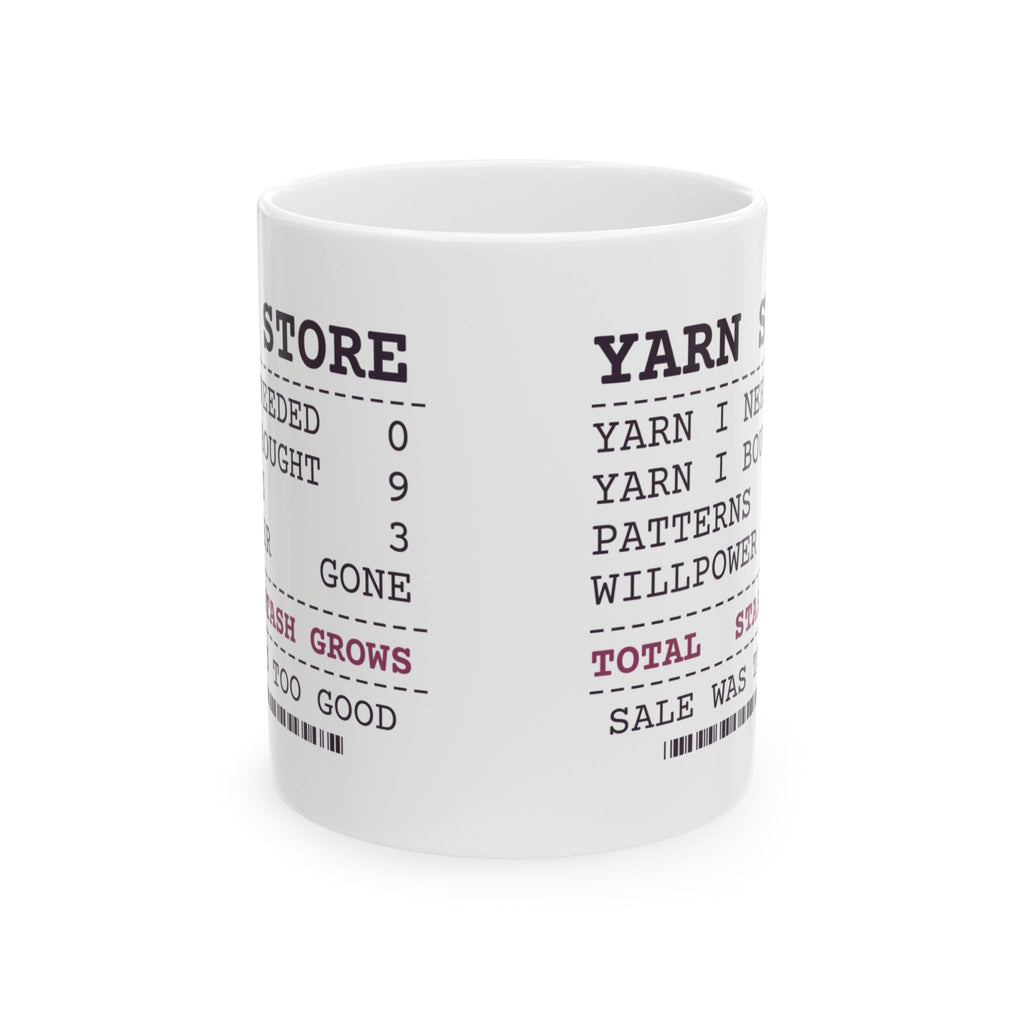 Funny Knitting Coffee Mug Yarn Needed 0 Yarn Bought 9 Receipt