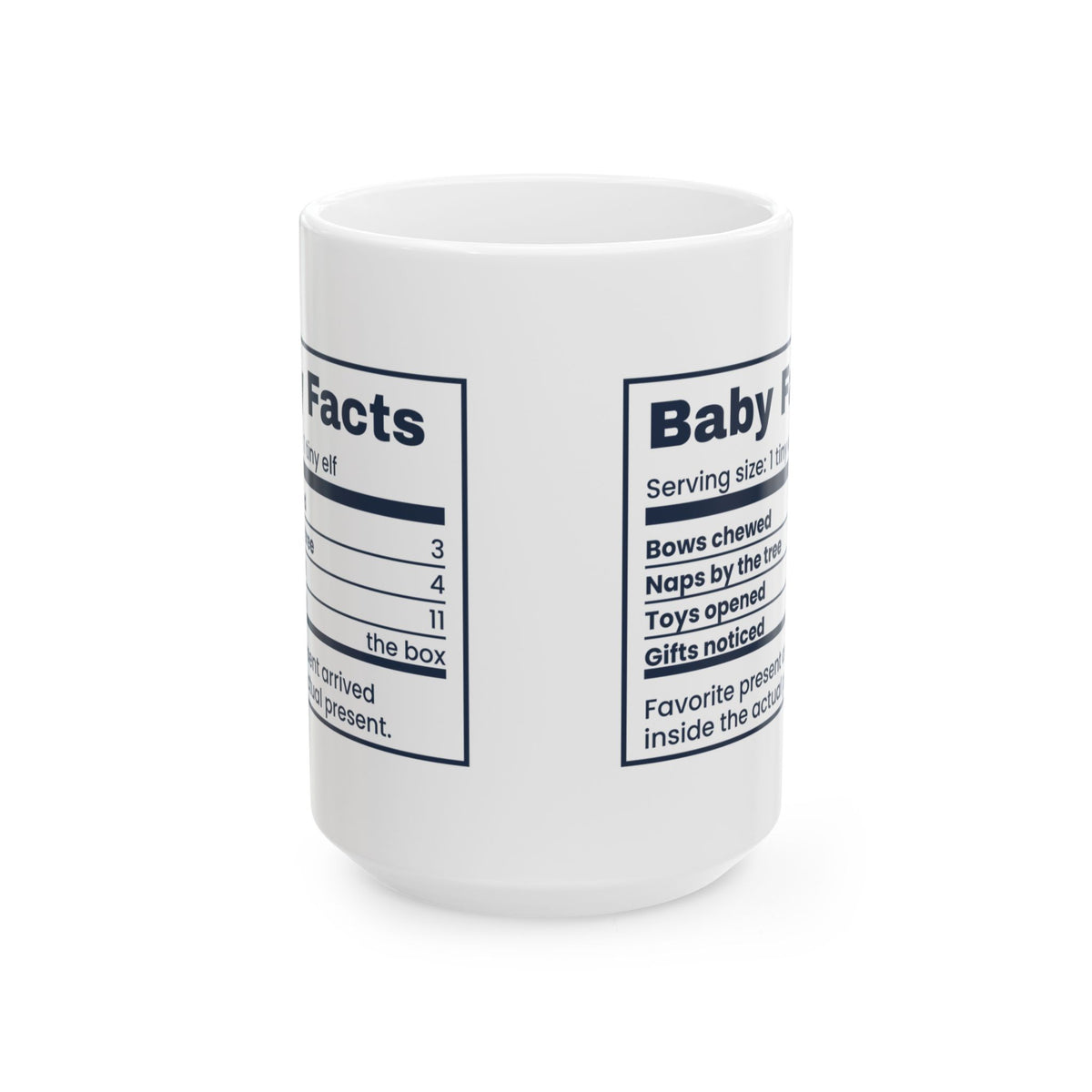 Funny Christmas Coffee Mug Baby Facts Gifts Noticed The Box