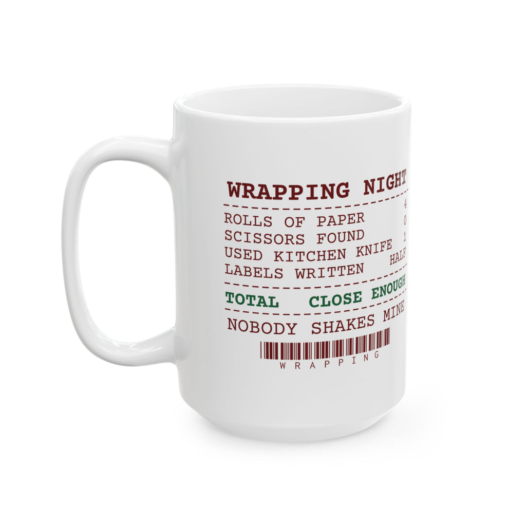 Funny Christmas Coffee Mug Scissors Found Zero Wrapping Receipt