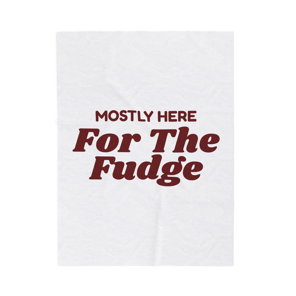 Funny Christmas Introvert Throw Blanket Mostly Here For The Fudge