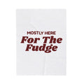 Funny Christmas Introvert Throw Blanket Mostly Here For The Fudge