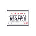 Funny White Elephant Sticker Gift Swap Rematch Ticket