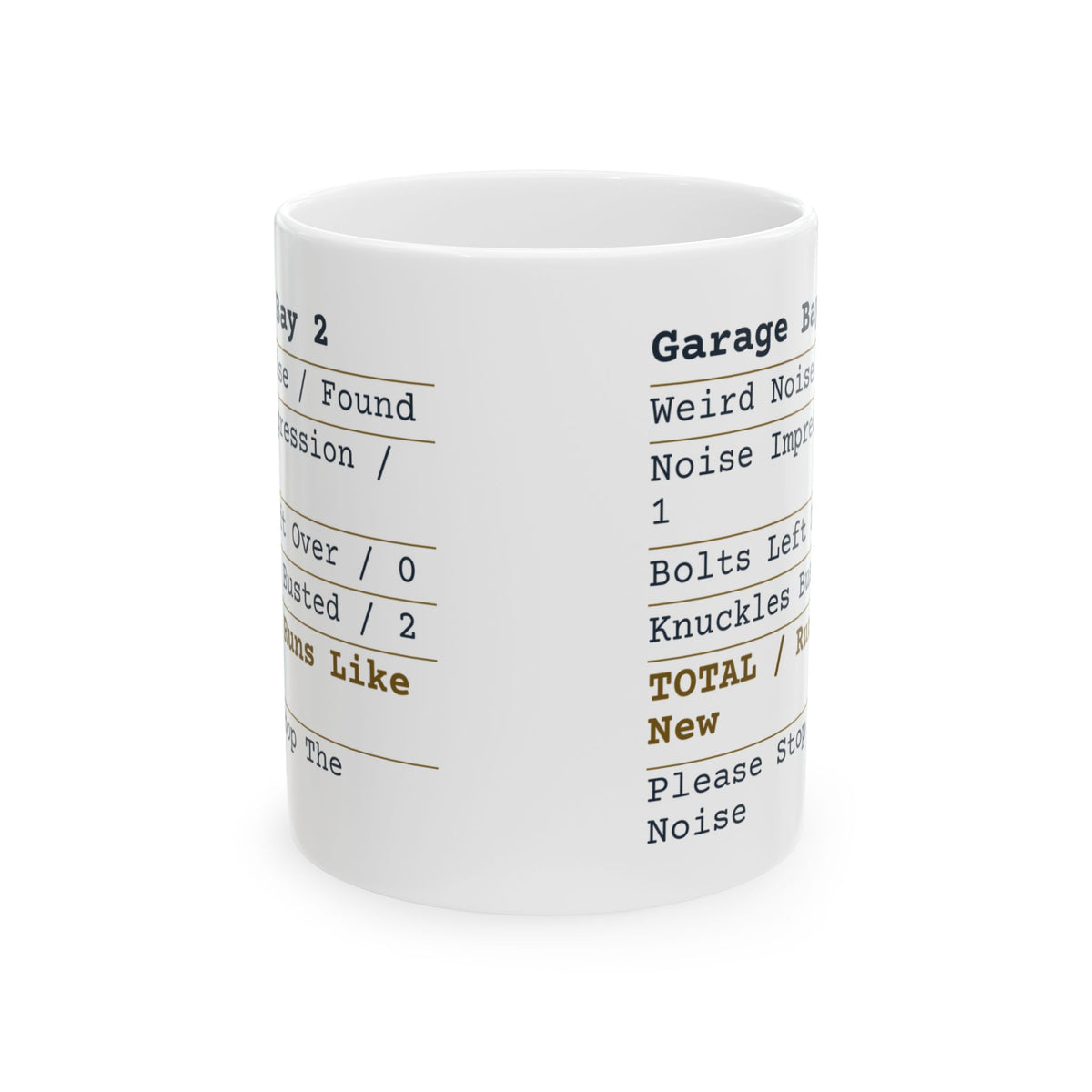 Funny Mechanic Coffee Mug Garage Receipt For Auto Mechanics