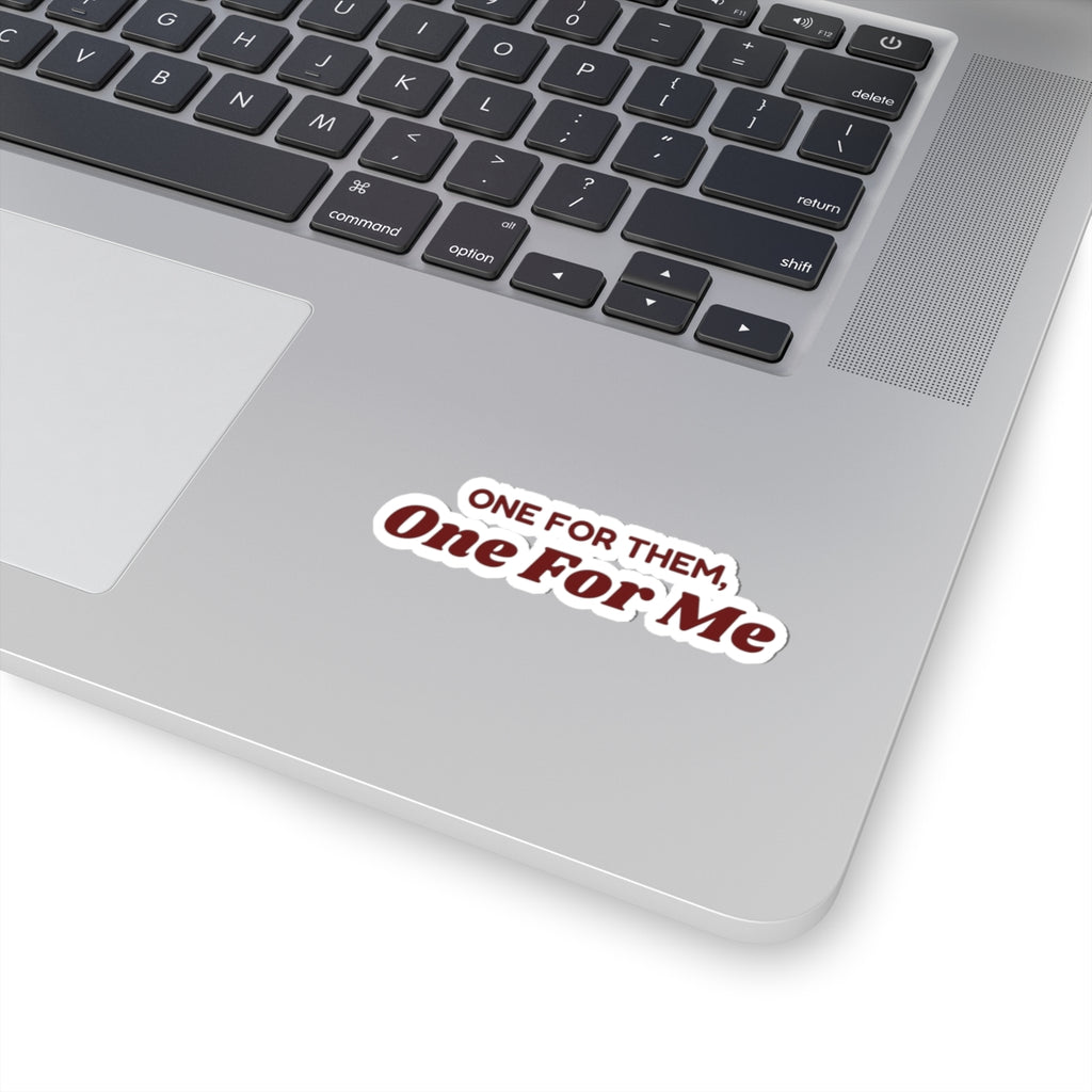 Funny Christmas Shopping Sticker One For Them One For Me