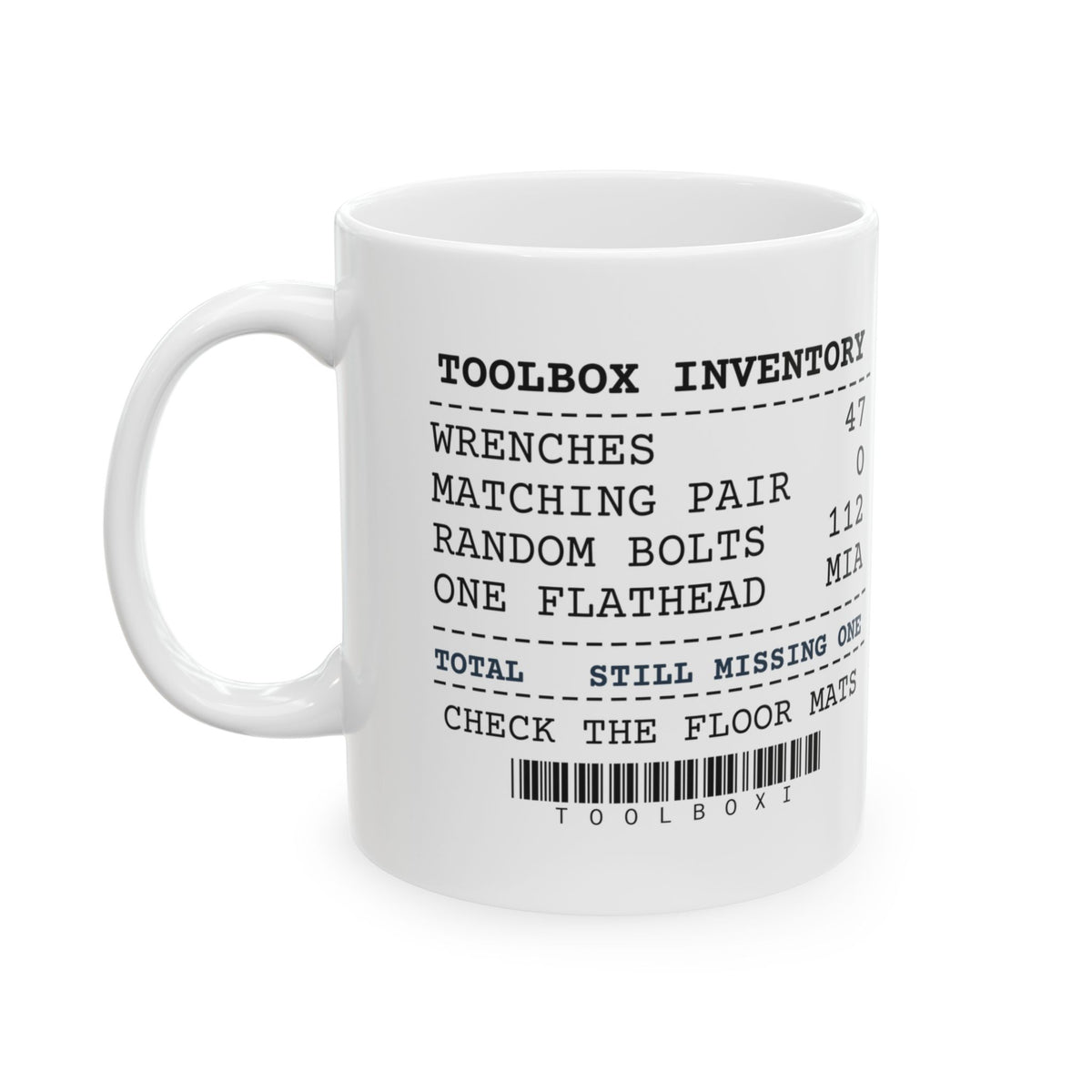 Toolbox Inventory Coffee Mug Still Missing One