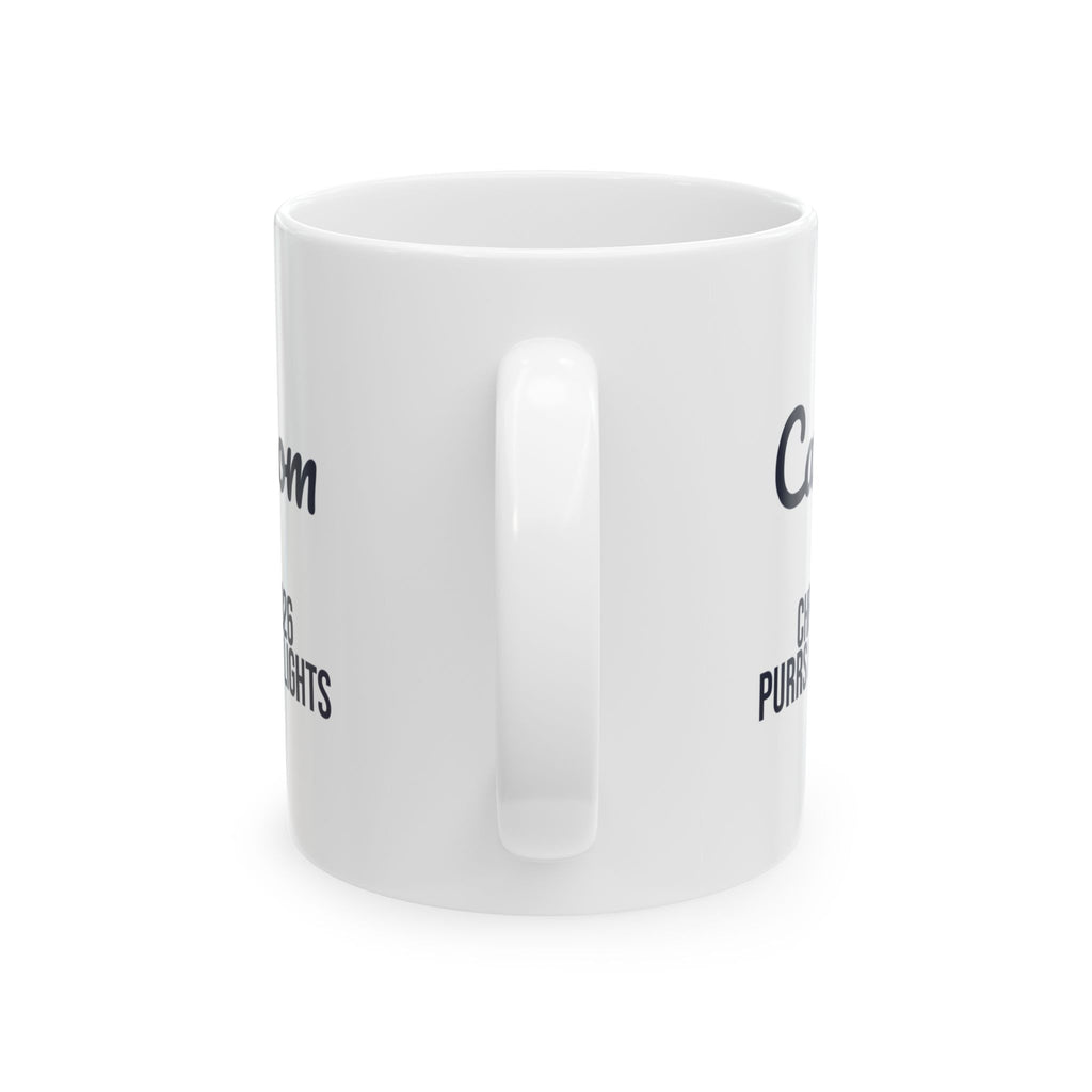 Cat Mom Christmas 2026 Coffee Mug Purrs And Twinkle Lights
