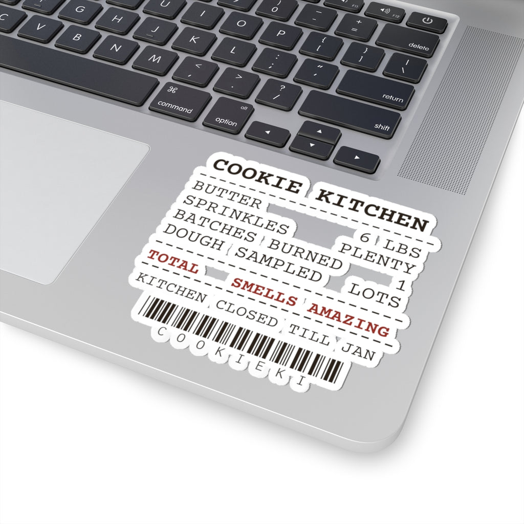 Funny Christmas Baking Sticker Cookie Kitchen Receipt