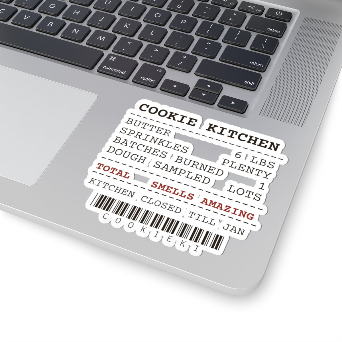 Funny Christmas Baking Sticker Cookie Kitchen Receipt