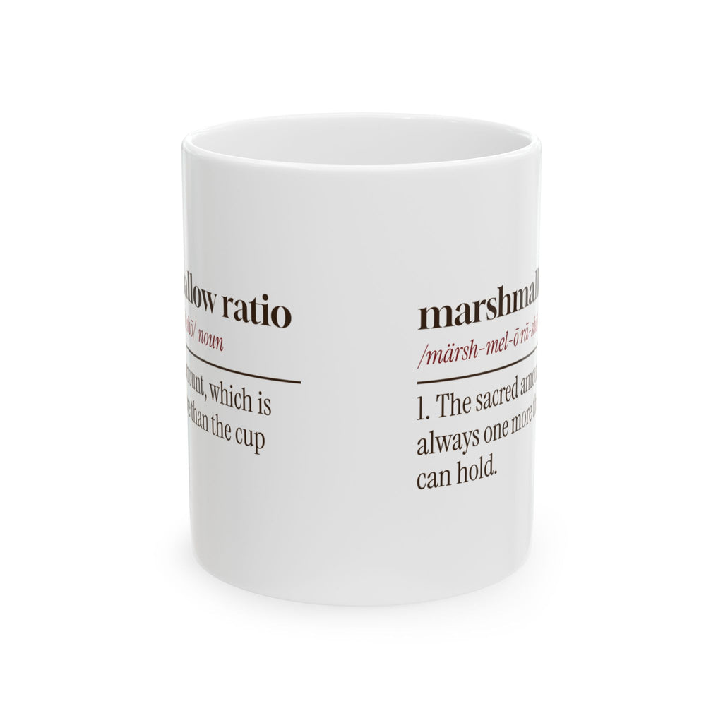 Funny Hot Cocoa Coffee Mug Marshmallow Ratio Definition For Cocoa Lovers
