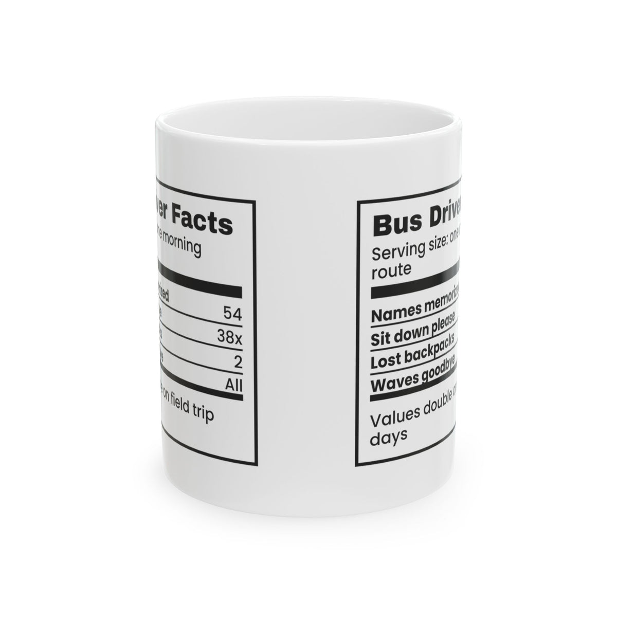 Funny Bus Driver Mug Bus Driver Facts Names Memorized 54 For Drivers
